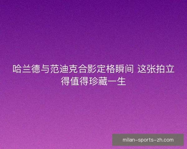 哈兰德与范迪克合影定格瞬间 这张拍立得值得珍藏一生